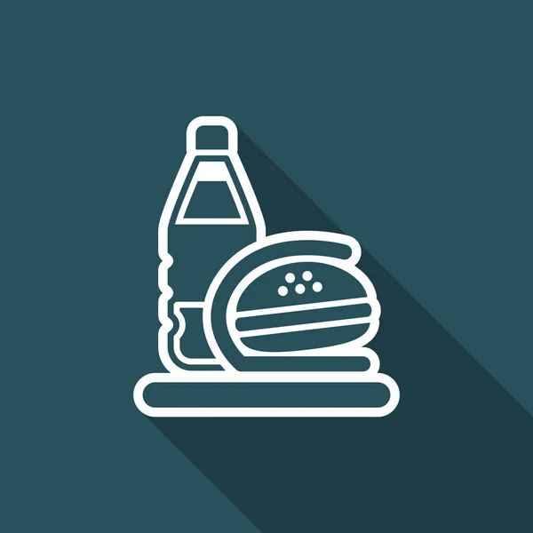 Vector illustration of single isolated fast food icon — Stock Vector