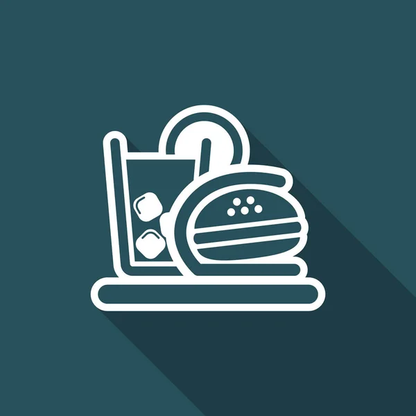 Vector illustration of single isolated fast food icon — Stock Vector
