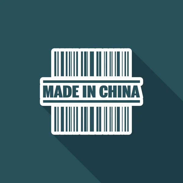 Ilustração vetorial de um único isolado feito no ícone da China —  Vetores de Stock