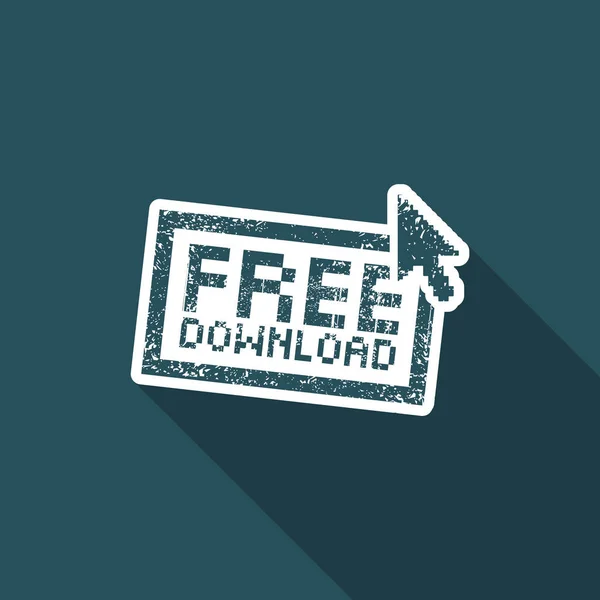 Stylized "Free download" print — Stock Vector