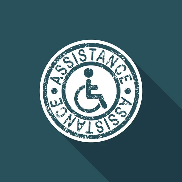 Значок помощи инвалидам — стоковый вектор