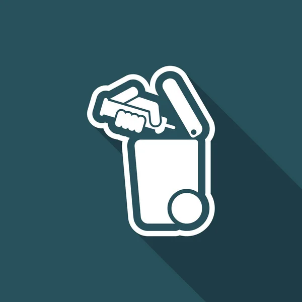 Ícone de coleta de resíduos separado —  Vetores de Stock