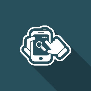 Akıllı telefon ikonu. Dosya araması.