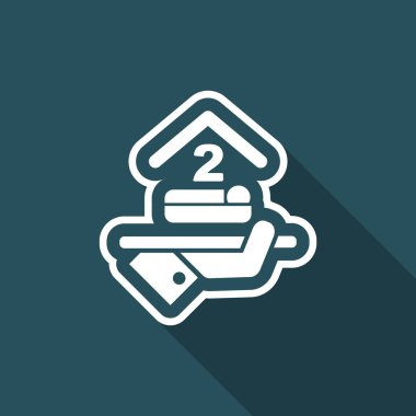 Otel ikonu. Çift yatak odası.