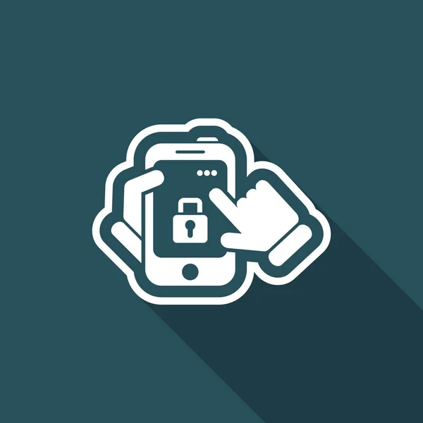 Smartphone icon. Security Lock. — Stock Vector