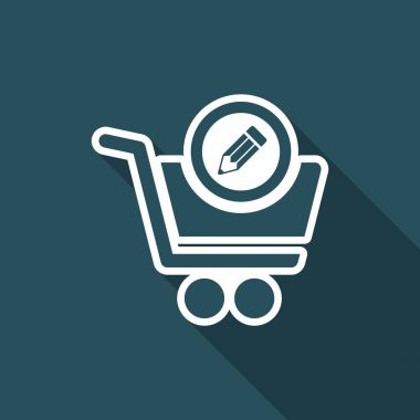 Shopping notes flat icon clipart