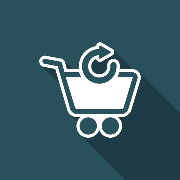 Shopping cart pictogram Vernieuwen — Stockvector