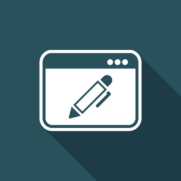 Penna e applicazione per il design creativo o la scrittura di testi — Vettoriale Stock
