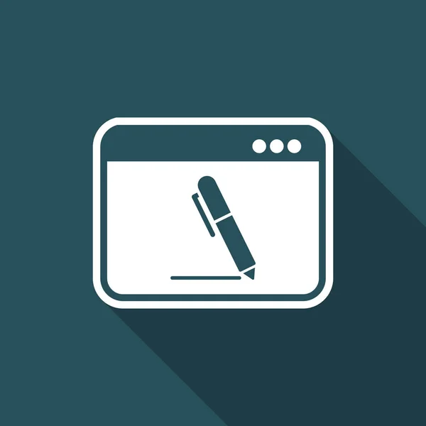 Icona di applicazione per la scrittura a mano — Vettoriale Stock