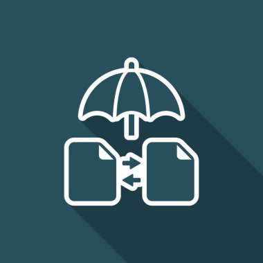 Güvenli veri aktarımı - Minimal vektör simgesi