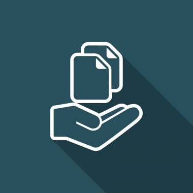 Hizmet teklif - veri aktarımı - Minimal simgesi