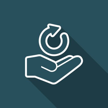 Hizmet sunuyoruz - güncelleştirmeleri kavramı - Minimal simgesi