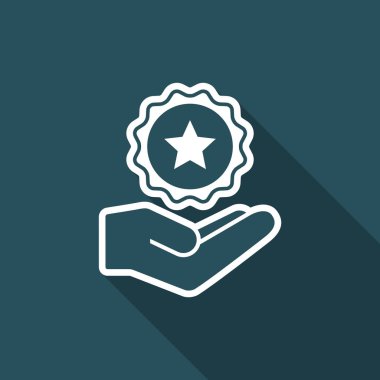 Hizmet sunuyoruz - üst derece - Minimal simgesi