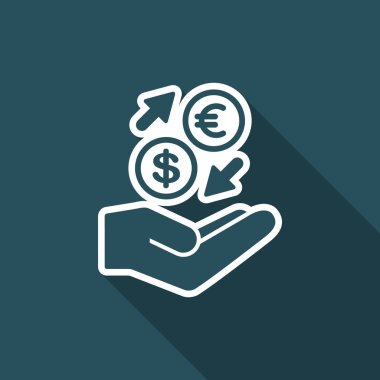 Euro/dolar - Minimal simgesini para exchange hizmet