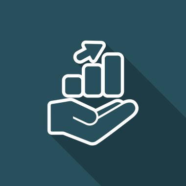 Infographic veri hizmetleri - Minimal vektör düz simgesi