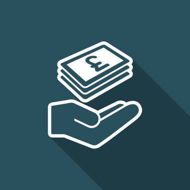 Pound banknot - Minimal simgesini veren