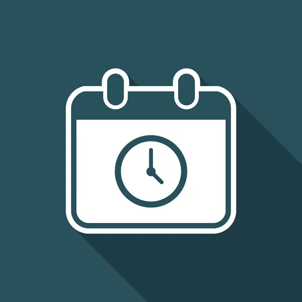 Avtalad tid datum och tid - Minimal vektor symbol — Stock vektor