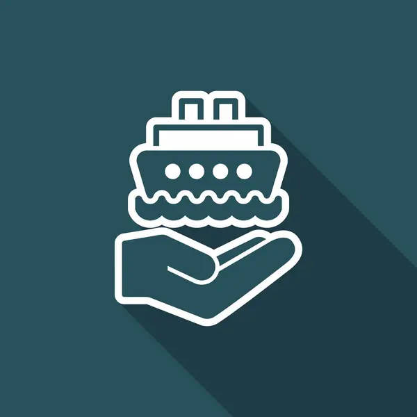 Ship services - Minimal icon — Stock Vector