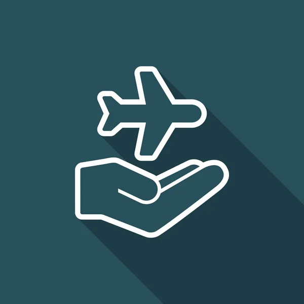 Airplane services - Minimal modern icon — Stock Vector