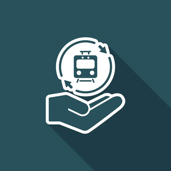 Servicios de tren - Icono moderno mínimo — Vector de stock