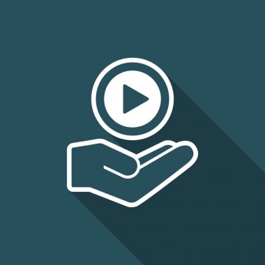Multimedya oynatıcı - Minimal modern simgesi