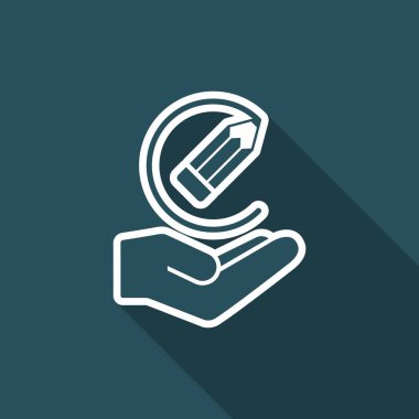 Proje tasarım konsepti - düz en az simgesi