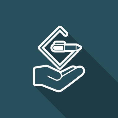 Proje tasarım konsepti - düz en az simgesi