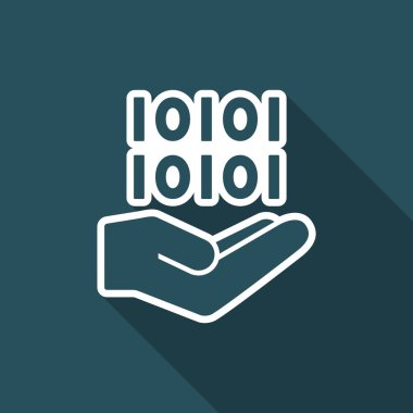 İkili kod kavramı - Minimal vektör simgesi