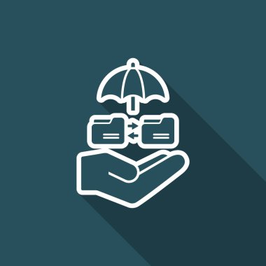 Güvenli veri aktarımı - Minimal vektör simgesi