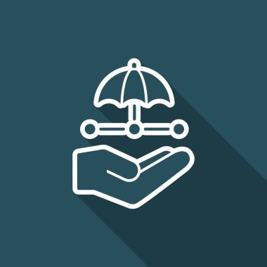 Ağ güvenlik sistemi - en az vektör simgesi