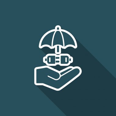 Korunan bağlantı - Minimal vektör simgesi