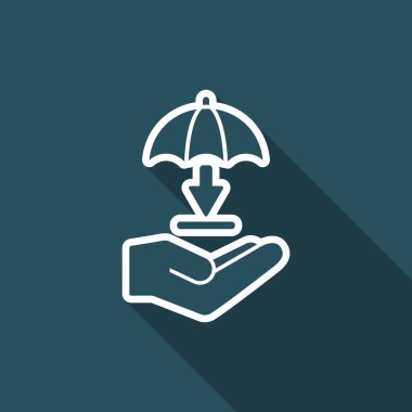 Korumalı indir - Minimal vektör simgesi