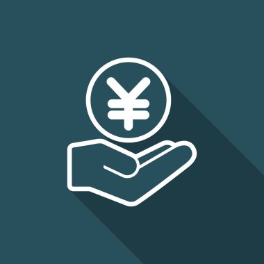 Banka hizmetleri - Yen - Minimal modern simgesi