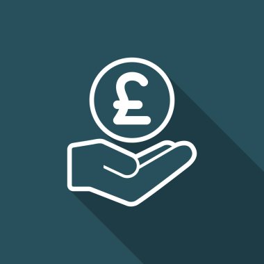 Banka hizmetleri - Pound - Minimal modern simgesi
