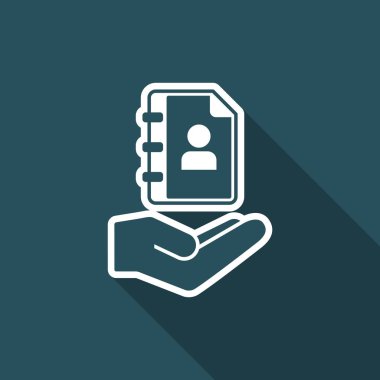 Adres defteri - Minimal düz simgesi