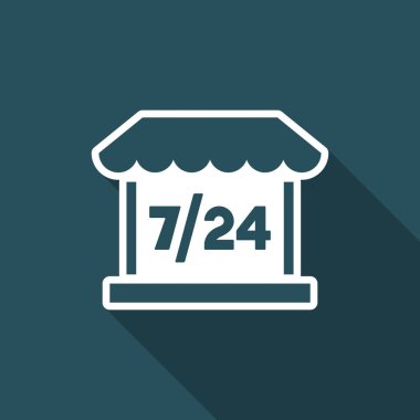 7/24 Pazar - vektör web simgesi