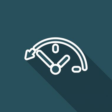 Geri düğmesini saat - vektör web simgesi