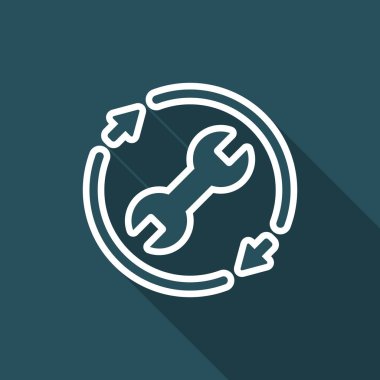 Yardım Hizmetleri 7/24 - vektör web simgesi