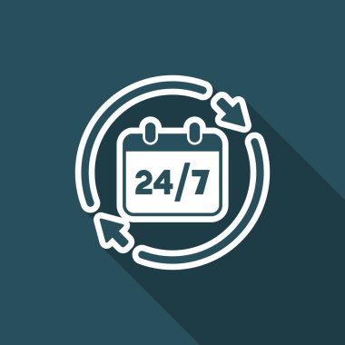 web 7/24 availabile Hizmetleri - vektör simgesi