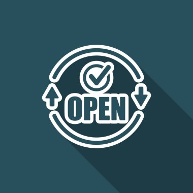 Sürekli alışveriş hizmetleri 24/7 - vektör web simgesi