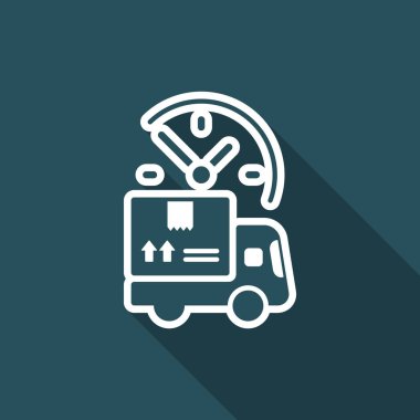 Sabit teslimat hizmeti 24/7 - vektör web simgesi