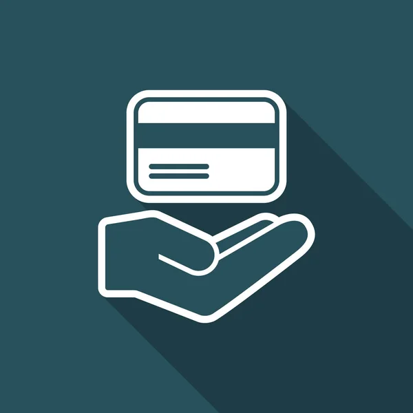 Kreditkartenkonzept - minimale moderne Ikone — Stockvektor