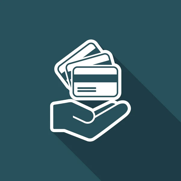 Kreditkartenkonzept - minimale moderne Ikone — Stockvektor