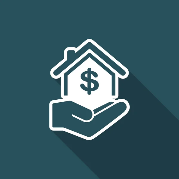 Home cost icon - Dollar — Stock Vector