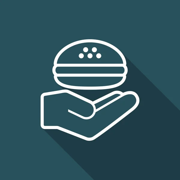 Services Sandwich - Icône plate vectorielle — Image vectorielle