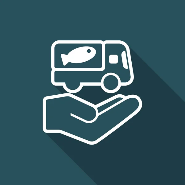 Food delivery service - Vector web icon — Stock Vector