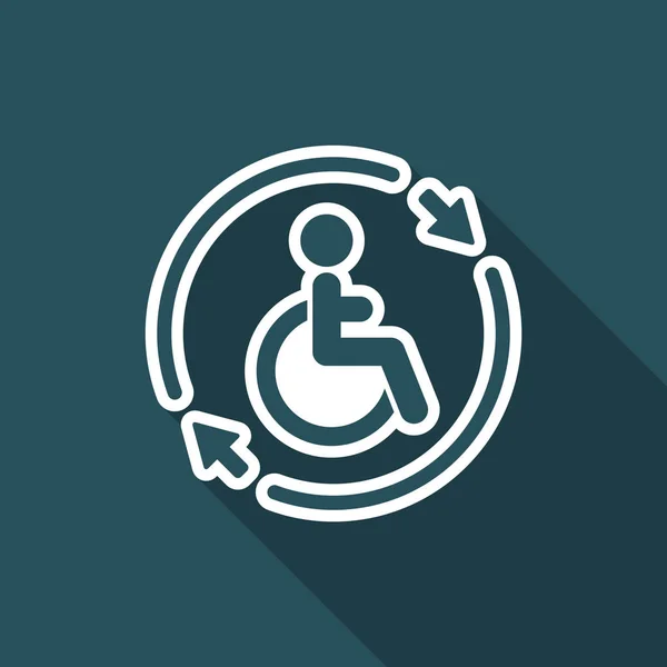 Служба стійкий інвалідів допомоги - вектор web значок — стоковий вектор