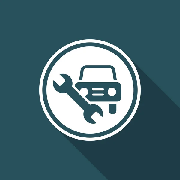 De diensten van de bijstand van volledige auto - Vector web icon — Stockvector