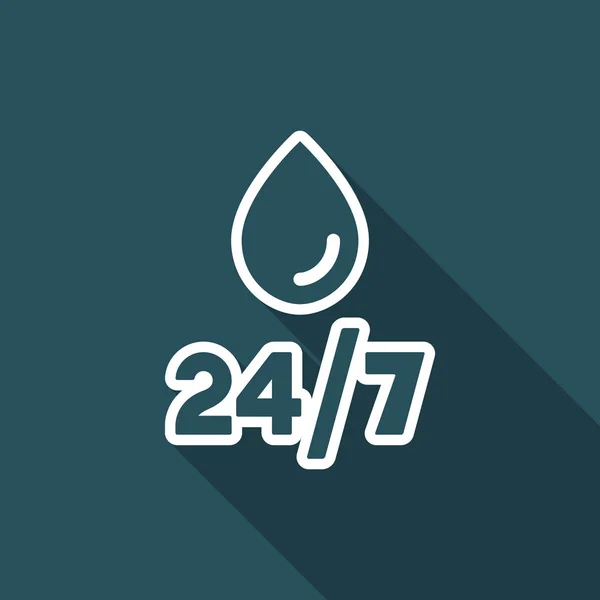 Servicios de agua constante - Vector icono web — Vector de stock