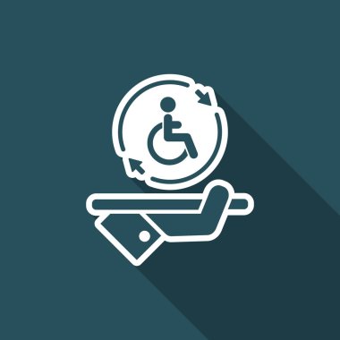 Tam handikap Hizmetleri - vektör web simgesi